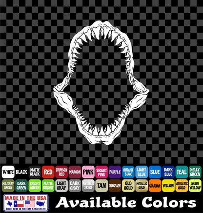 Shark Skeleton Jaws Vinyl Decal – Bite Attack Design
