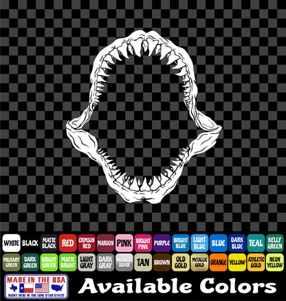 Shark Skeleton Jaws Vinyl Decal – Bite Attack Design