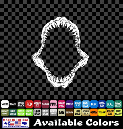 Shark Skeleton Jaws Vinyl Decal – Bite Attack Design