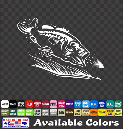 Largemouth Bass Jib Bait Vinyl Decal – Fishing & Angler Sticker