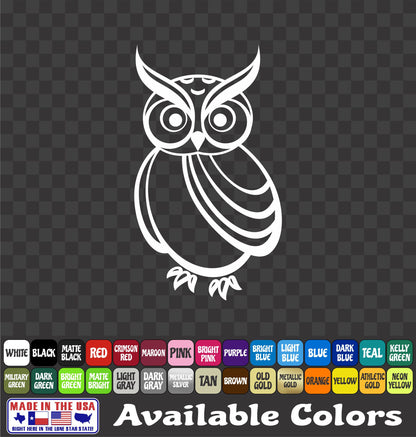 Owl Sticker Vinyl Decal Car Truck Van Window