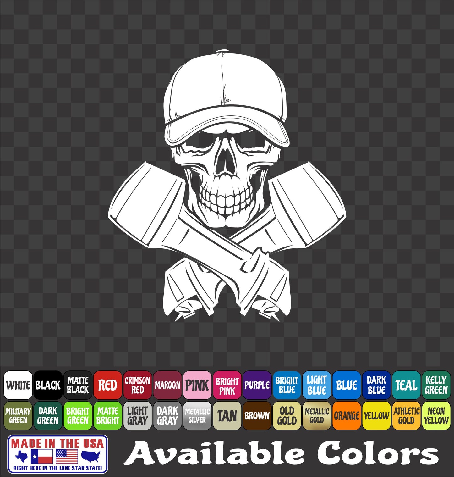 Jolly Roger Skull Sticker Skeleton Fishing Boat Vinyl Decal