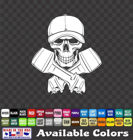 Jolly Roger Skull Sticker Skeleton Fishing Boat Vinyl Decal