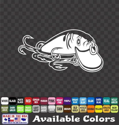 Deep Diving Crankbait Bass Fishing Lure Vinyl Decal