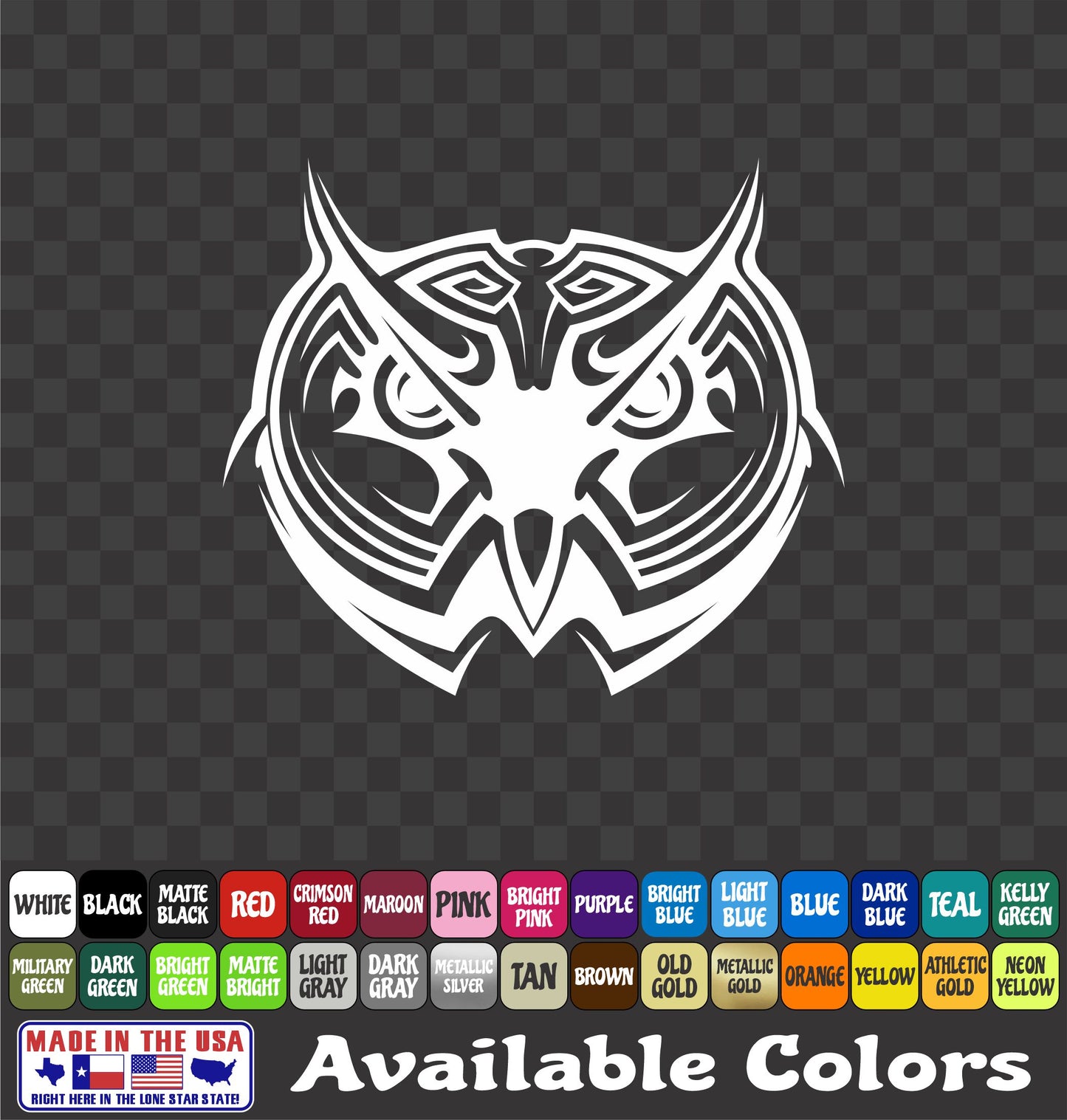 Owl Sticker Vinyl Decal Car Truck Van Window