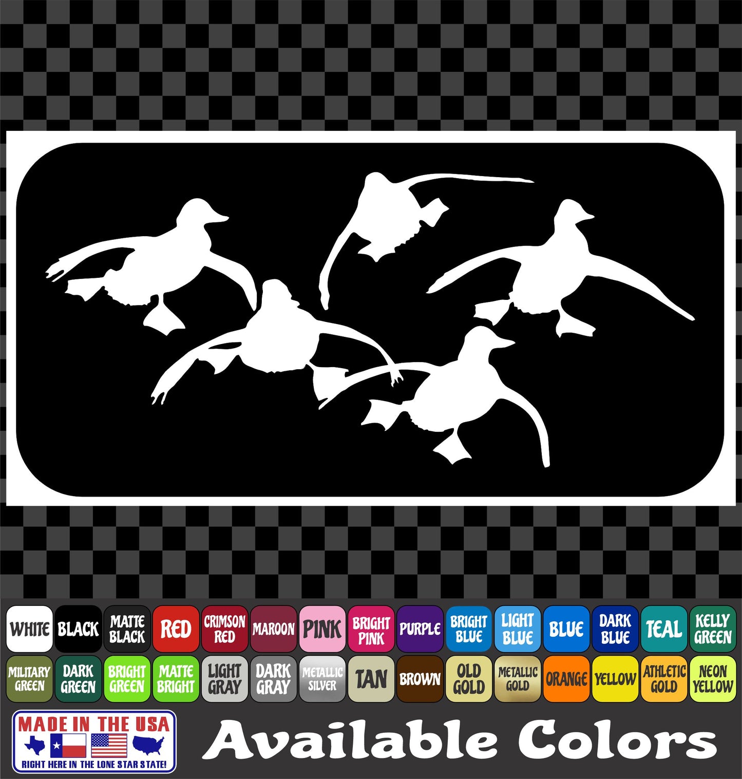 Mallards Ducks Landing License Plate Sticker Waterfowl Hunting Duck Decal
