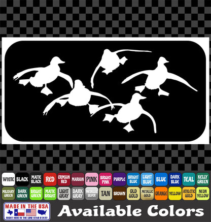 Mallards Ducks Landing License Plate Sticker Waterfowl Hunting Duck Decal