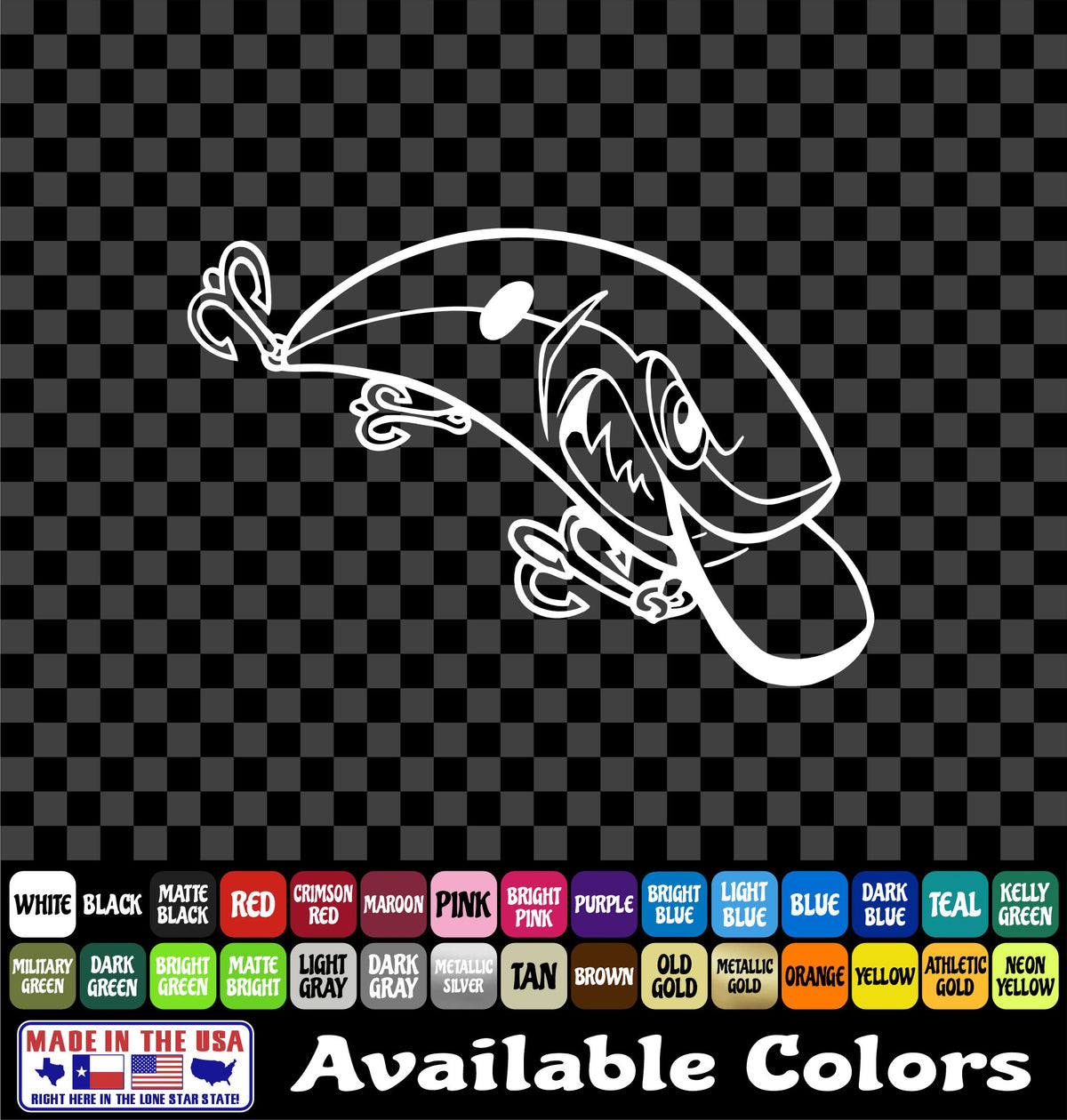 Angry Bass Crankbait Vinyl Decal – Fishing Lure Sticker