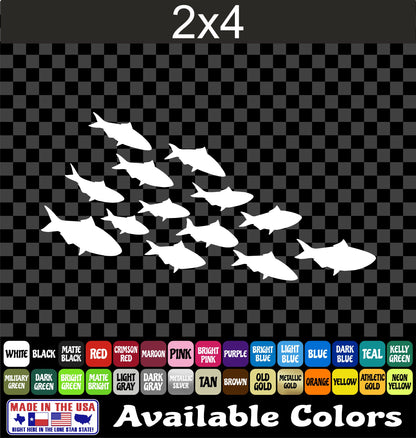 School of Fish Baitfish Vinyl Decal – Shad & Shiners Fishing Sticker