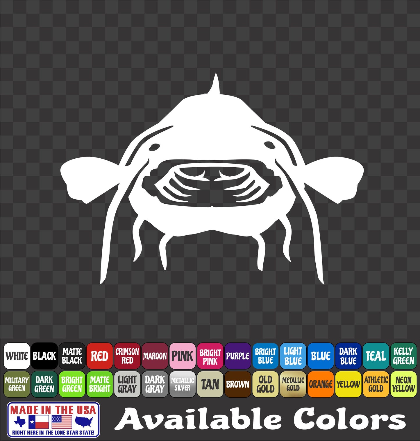 Catfish Vinyl Decal – Blue Cat & Flathead Fishing Sticker