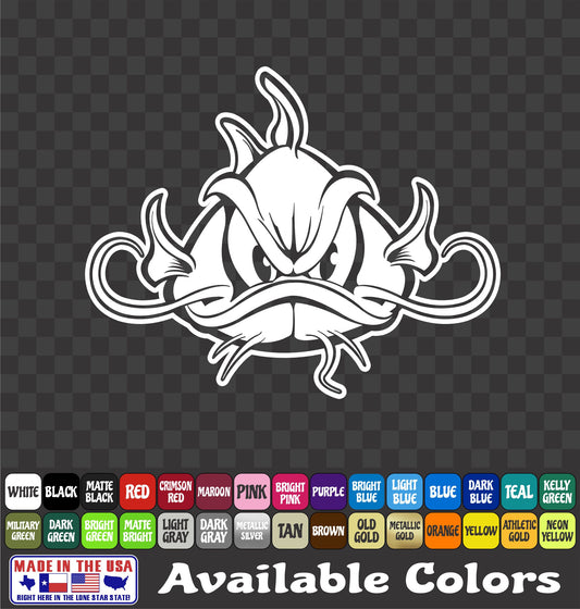 Catfish Noodling Hand Fish Vinyl Decal – Cartoon Fishing Sticker