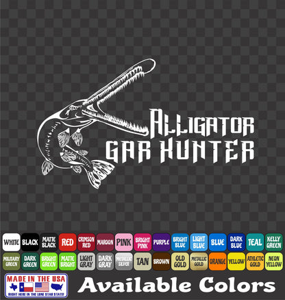 Alligator Gar Skull Bowfishing Vinyl Decal