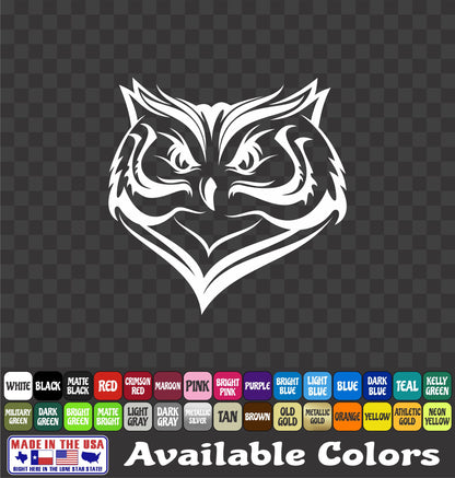 Owl Sticker Vinyl Decal Car Truck Van Window