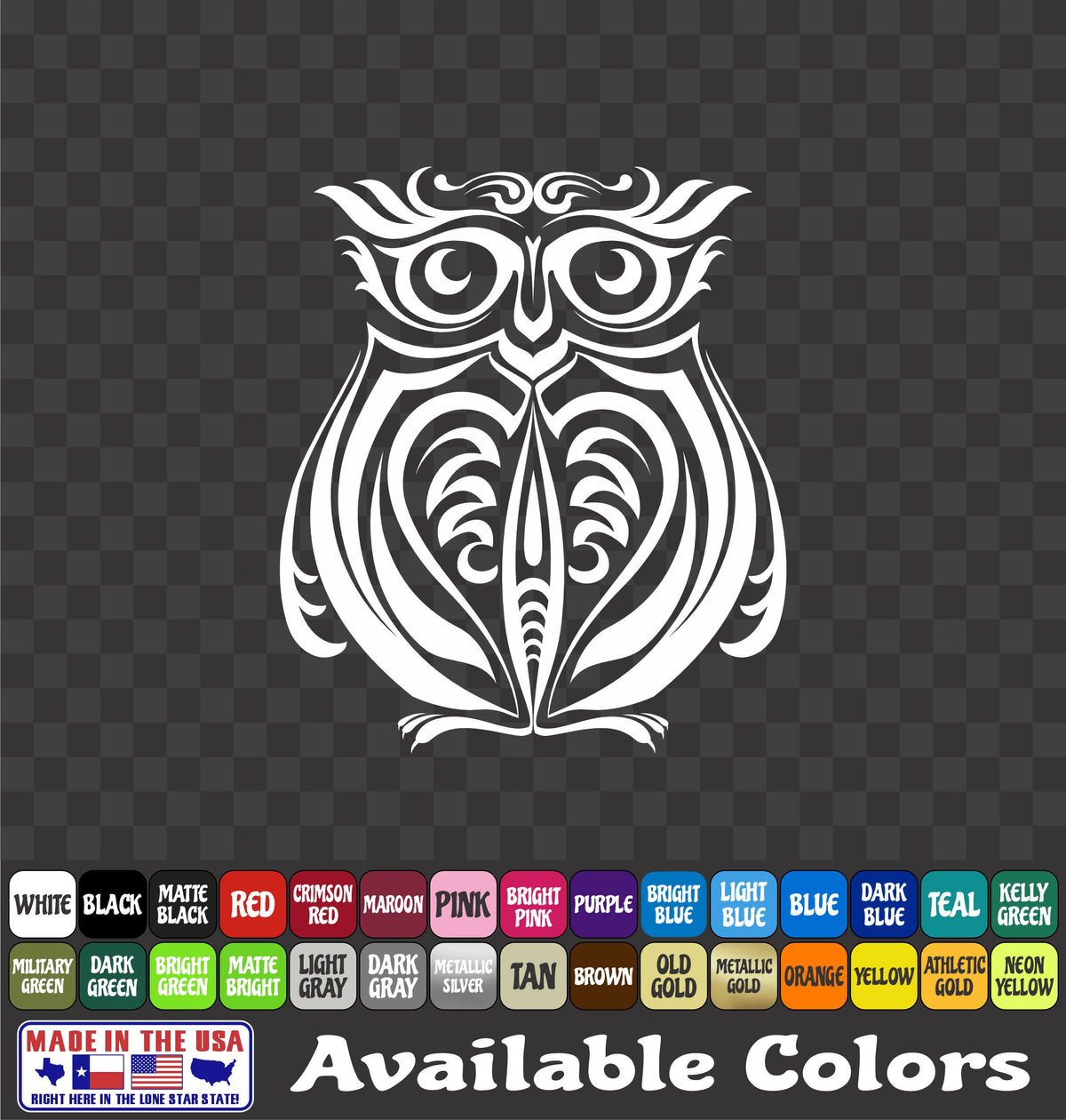 Owl Sticker Vinyl Decal Car Van Truck