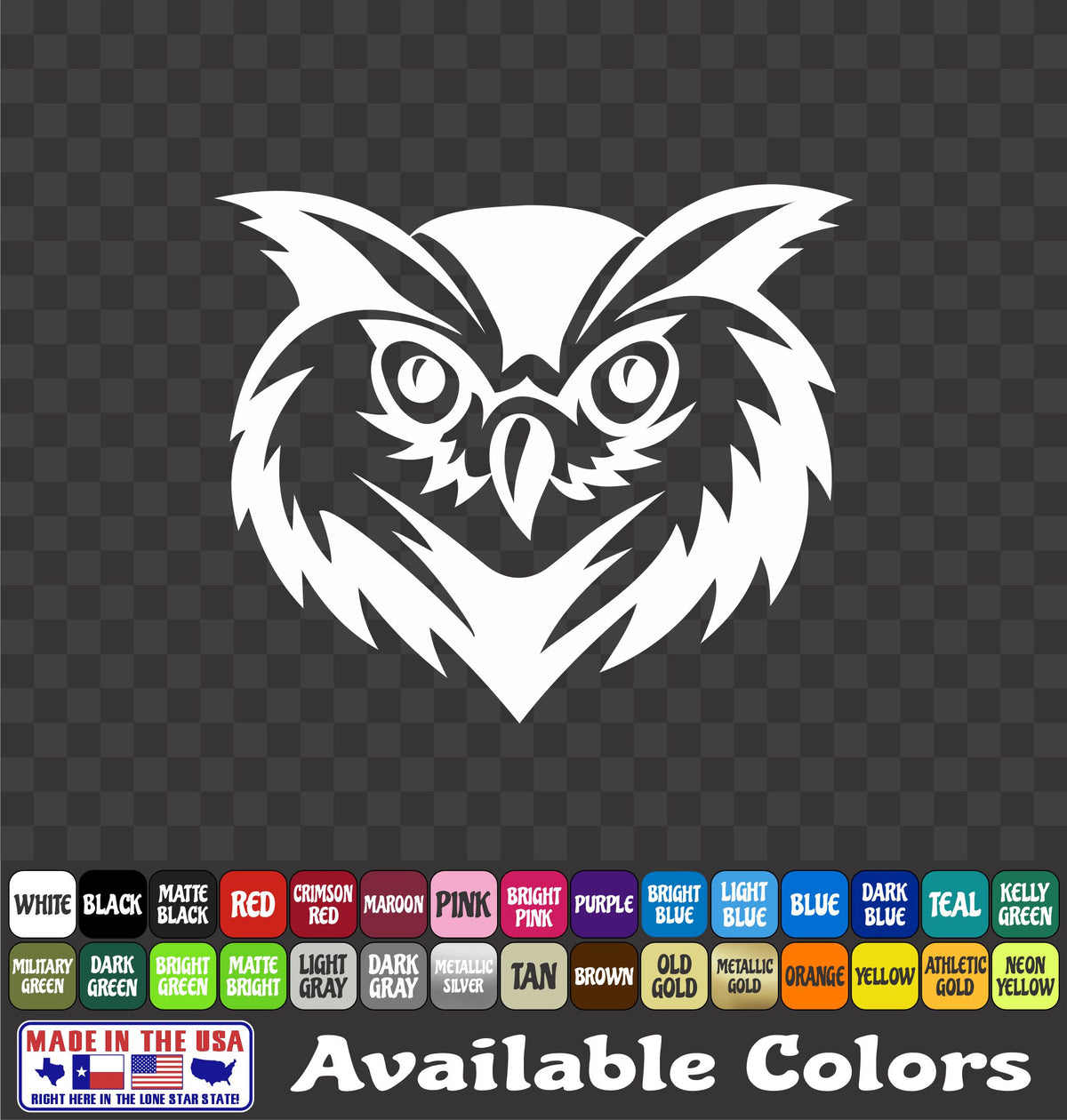 Owl Sticker Vinyl Decal Car Truck Van Window