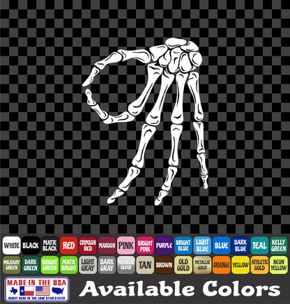 Circle Hand Punch Game Skeleton Sticker Made You Look Gotcha Decal