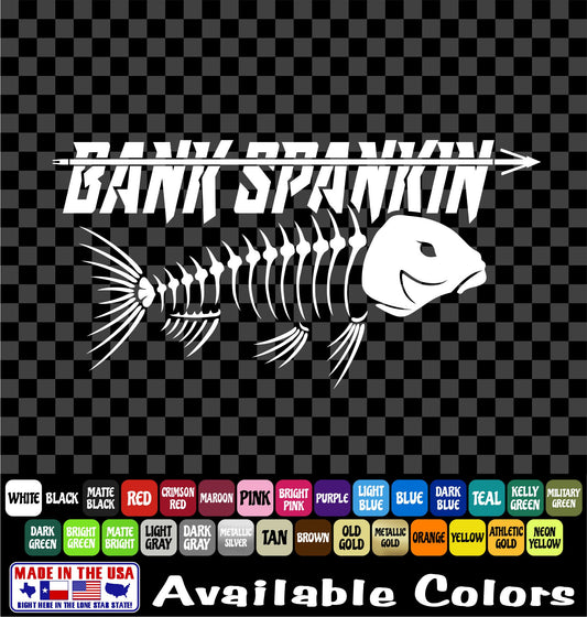 Bank Spanking Carp Bowfishing Vinyl Decal