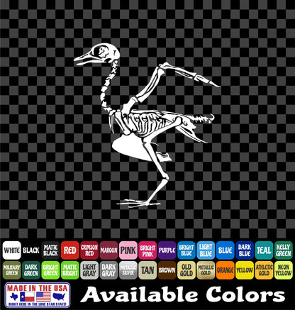Bird Skeleton Duck Hunting Decal – Waterfowl Mallard Vinyl Sticker