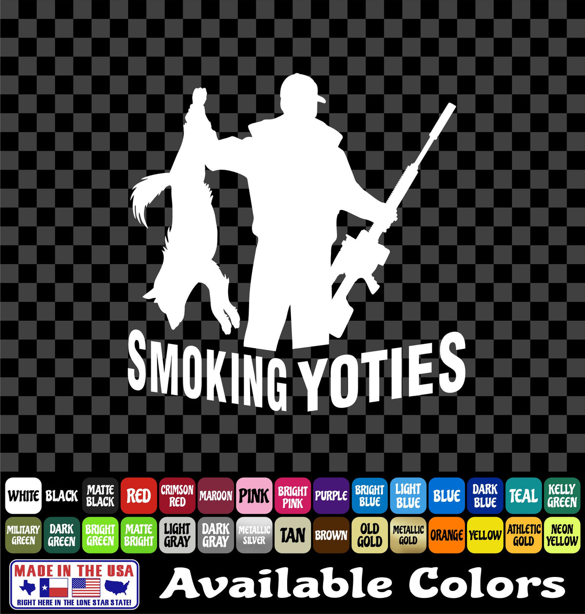 Smoking Yotes Coyote Sticker – Predator Hunting Vinyl Decal