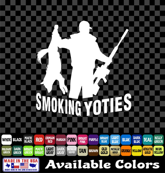 Smoking Yotes Coyote Sticker – Predator Hunting Vinyl Decal