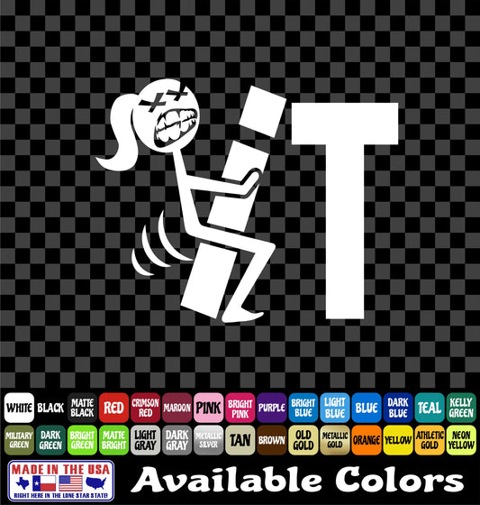 Screw-it Sticker Girl F-It Car Vinyl Decal