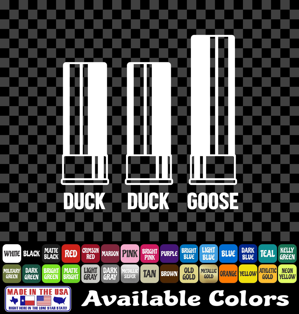 Duck Duck Goose Sticker Geese Shells Window Decals Truck Car