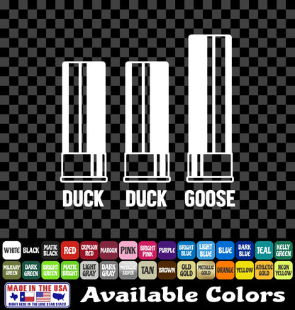Duck Duck Goose Sticker Geese Shells Window Decals Truck Car