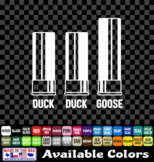 Duck Duck Goose Sticker Geese Shells Window Decals Truck Car