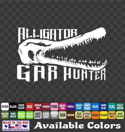 Alligator Gar Trophy Hunter Bowfishing Vinyl Decal