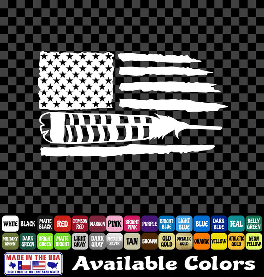 Turkey Feather Flag Sticker – Hunting Vinyl Decal