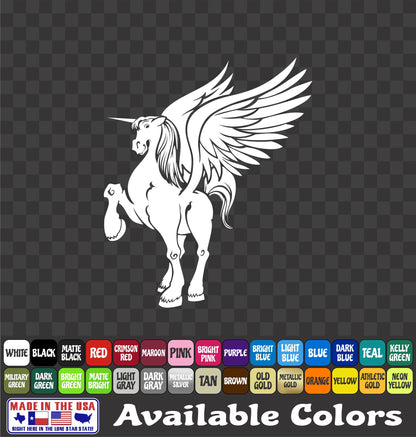 Unicorn Wings Sticker Cute Flying Fantasy Horse Vinyl Decal Car Truck