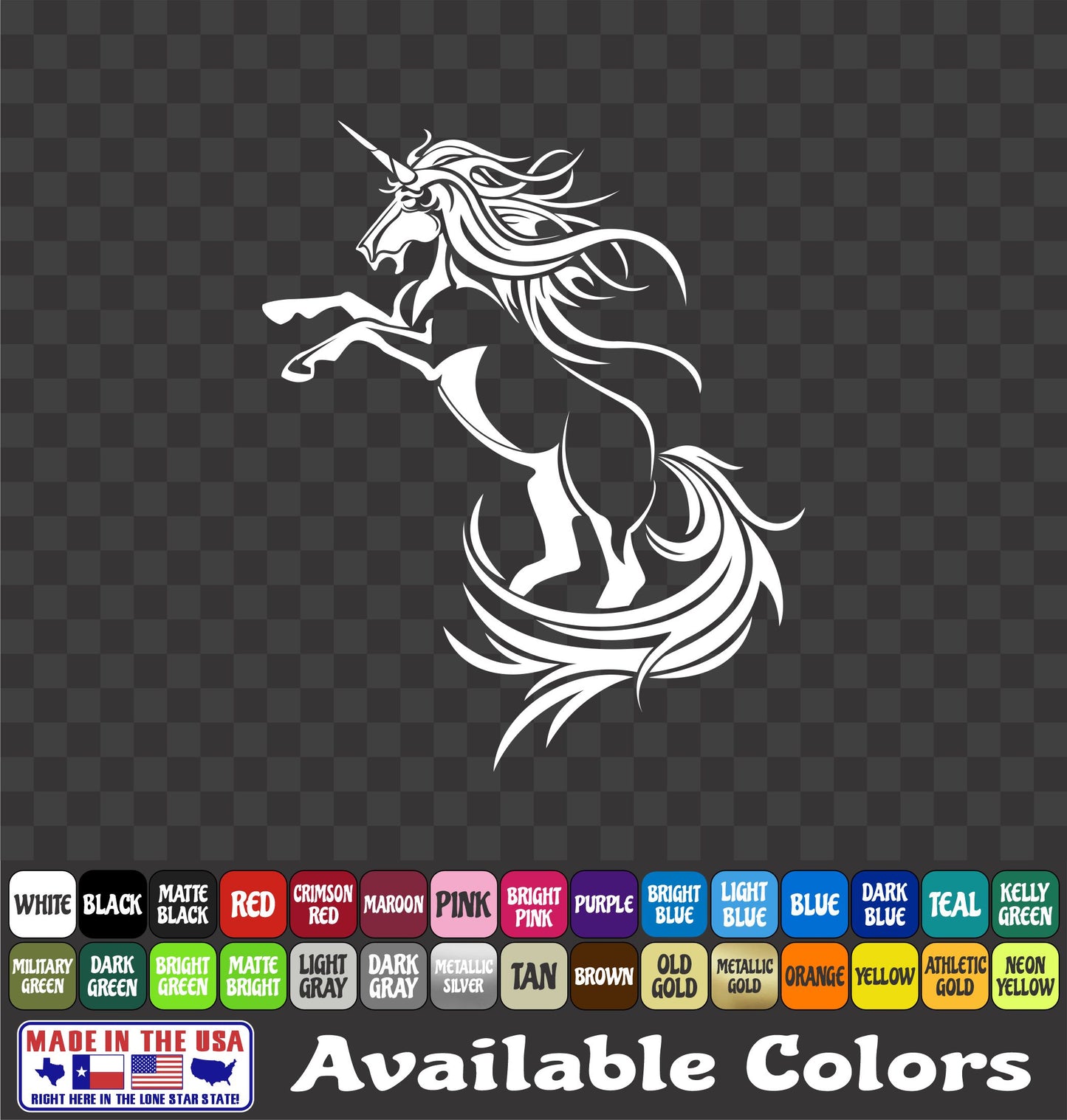 Cute Unicorn Sticker Fantasy Horse Vinyl Decal Car Truck Window