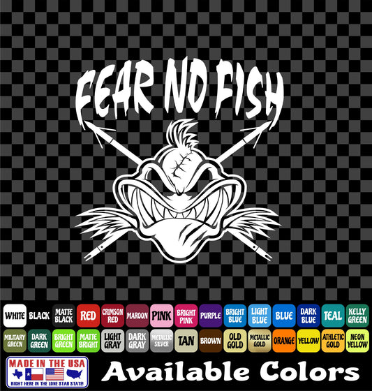 "Fear No Fish" Angry Bowfishing Vinyl Decal