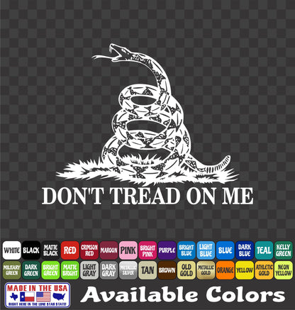 Gadsden Flag Vinyl Decal – Don’t Tread on Me Rattlesnake Sticker