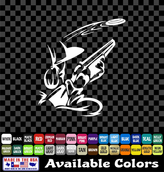 Clay Shooting Sticker – Trap Shoot Target Practice Vinyl Decal
