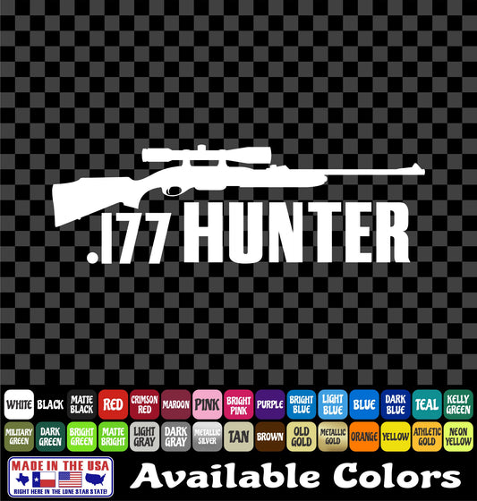 Pellet Gun Sticker – .177 .22 Air Rifle Shooting Vinyl Decal