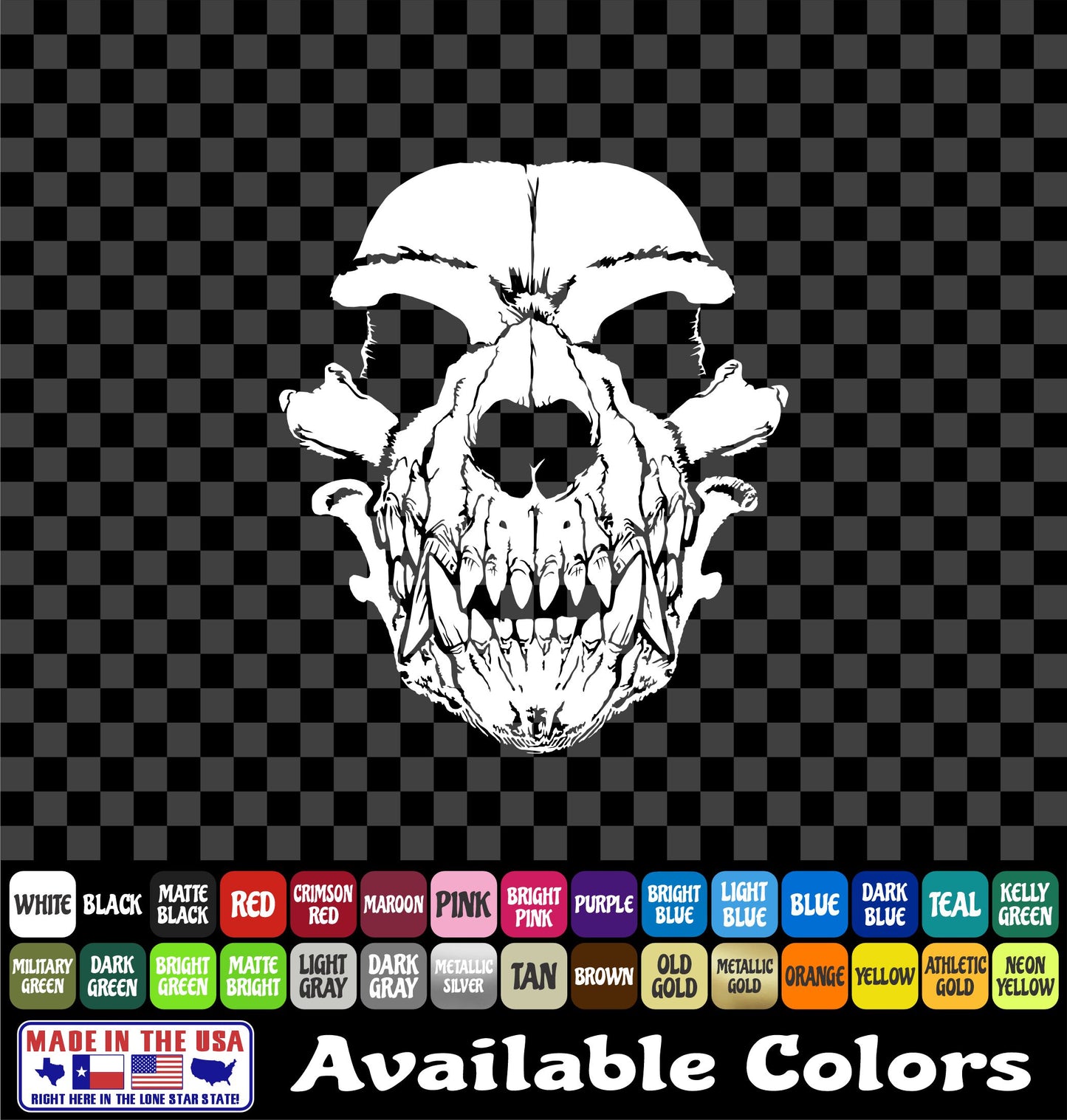 Coyote Skull Sticker – Predator Yote Hunting Vinyl Decal