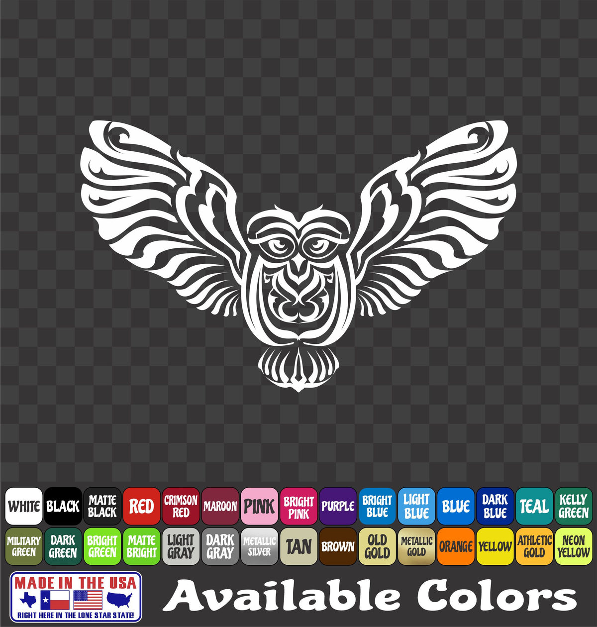Owl Sticker Vinyl Decal Car Truck Van Window