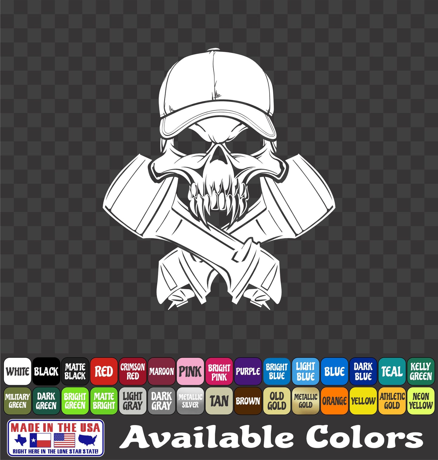 Jolly Roger Skull Sticker Skeleton Fishing Boat Vinyl Decal