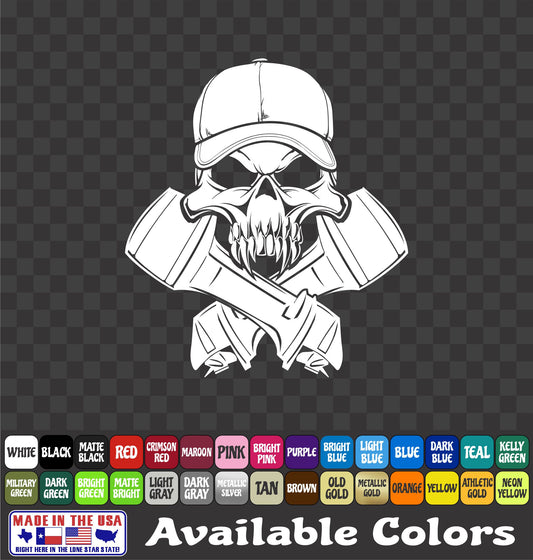 Jolly Roger Skull Sticker Skeleton Fishing Boat Vinyl Decal