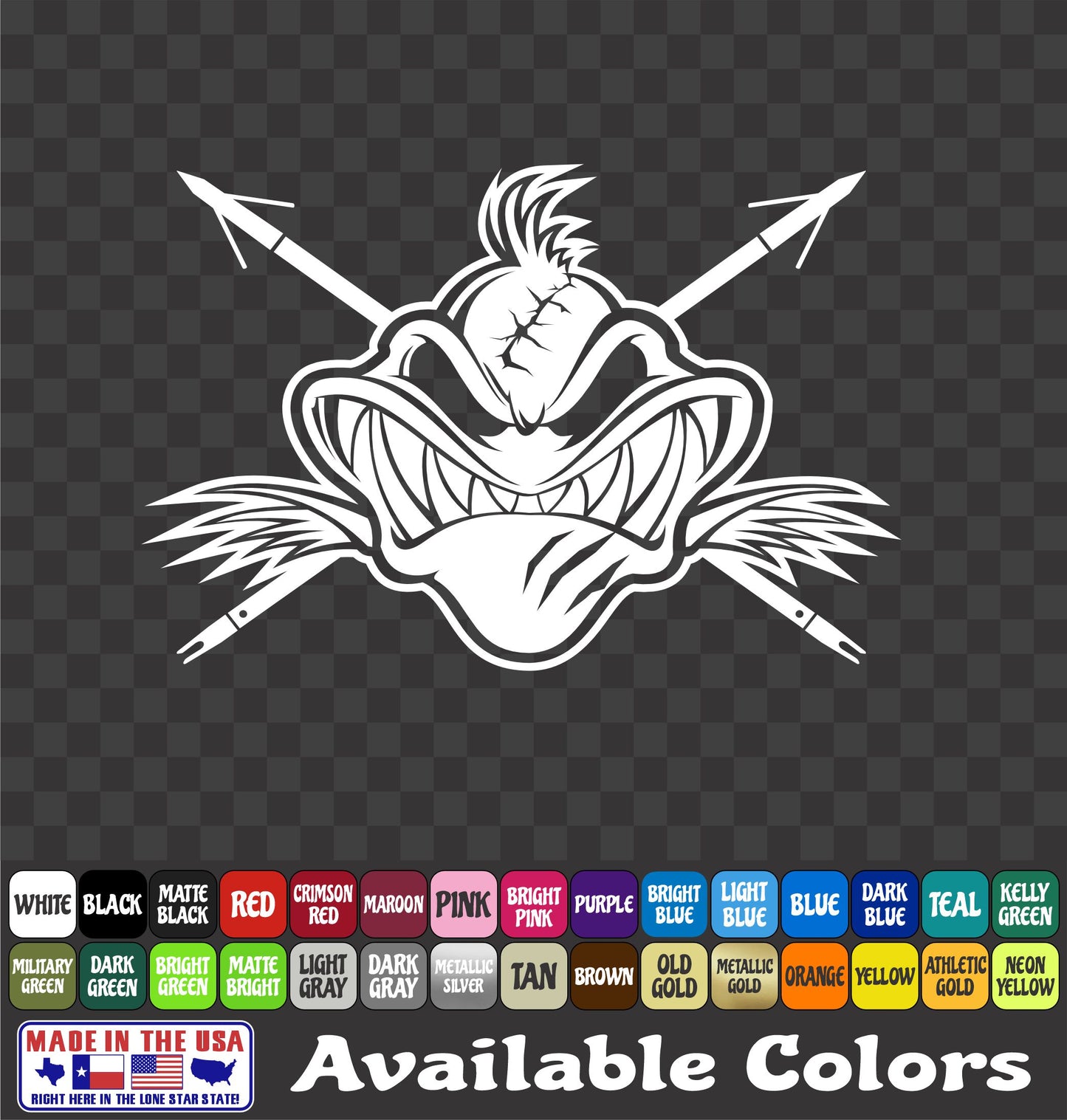 Angry Fish Bowfishing Vinyl Decal