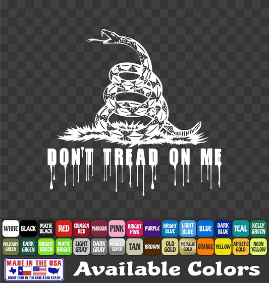 Gadsden Flag Vinyl Decal – Don’t Tread on Me Rattlesnake Sticker