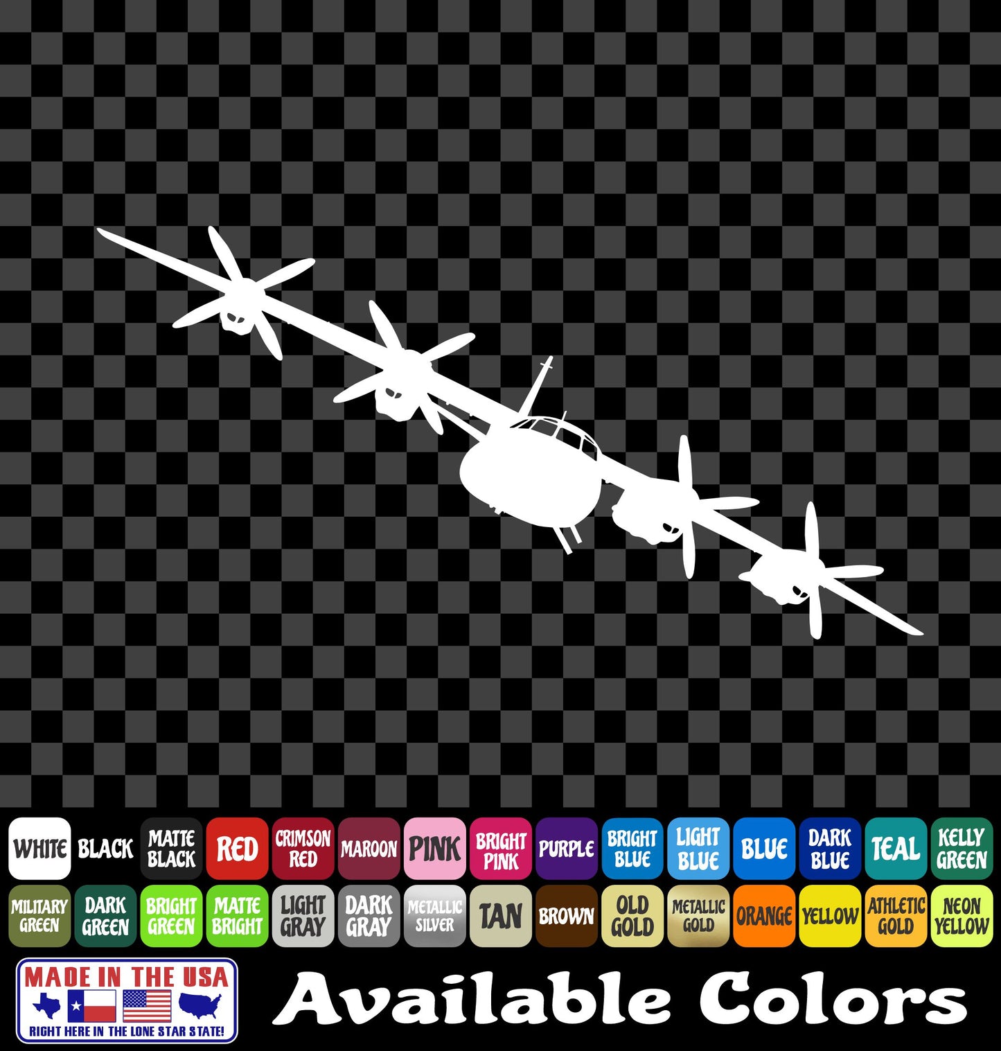 C-130 Hercules Sticker – Military Air Force Cargo Aircraft Vinyl Decal