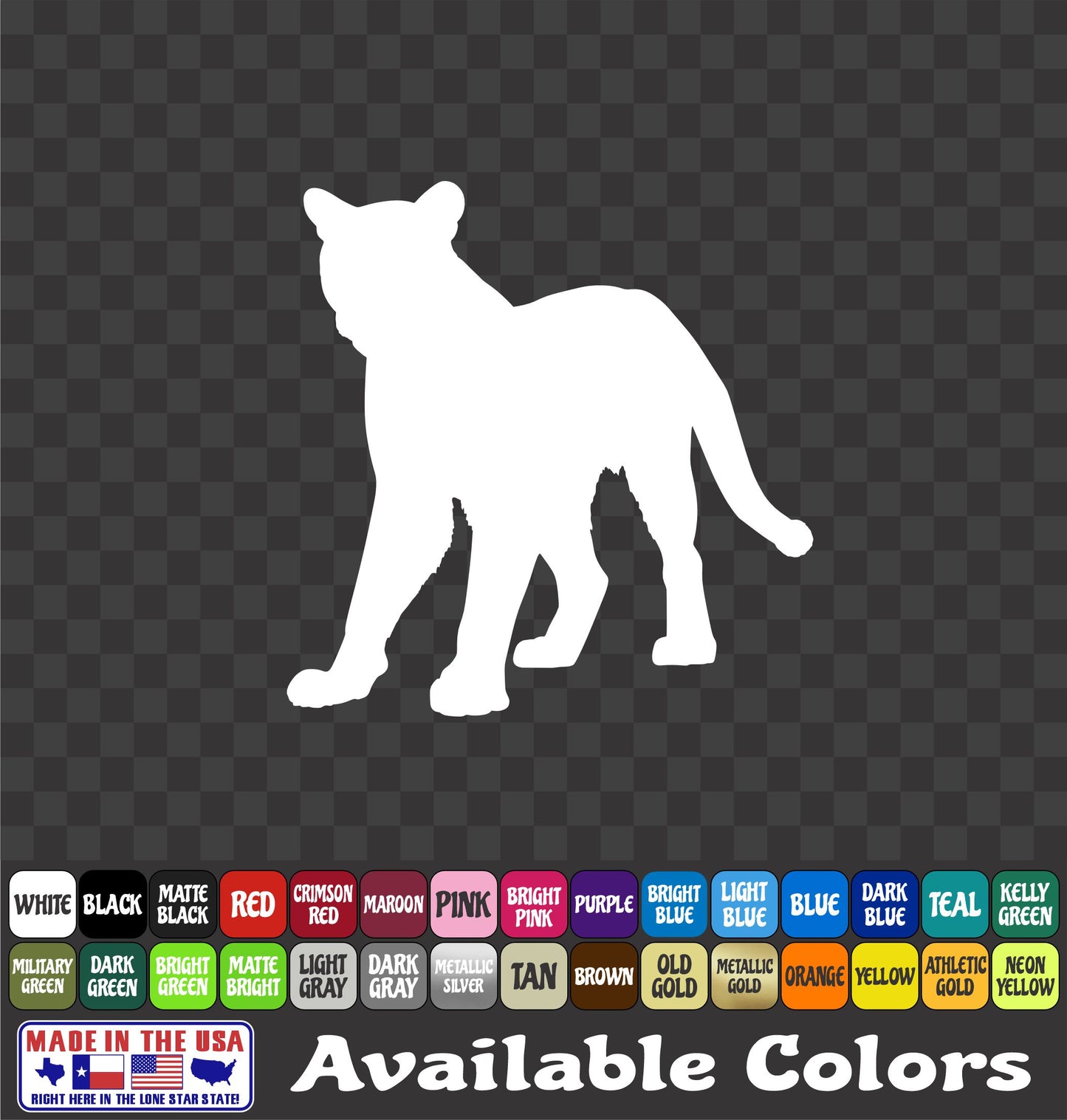 Mountain Lion Sticker – Predator Hunting Varmint Vinyl Decal