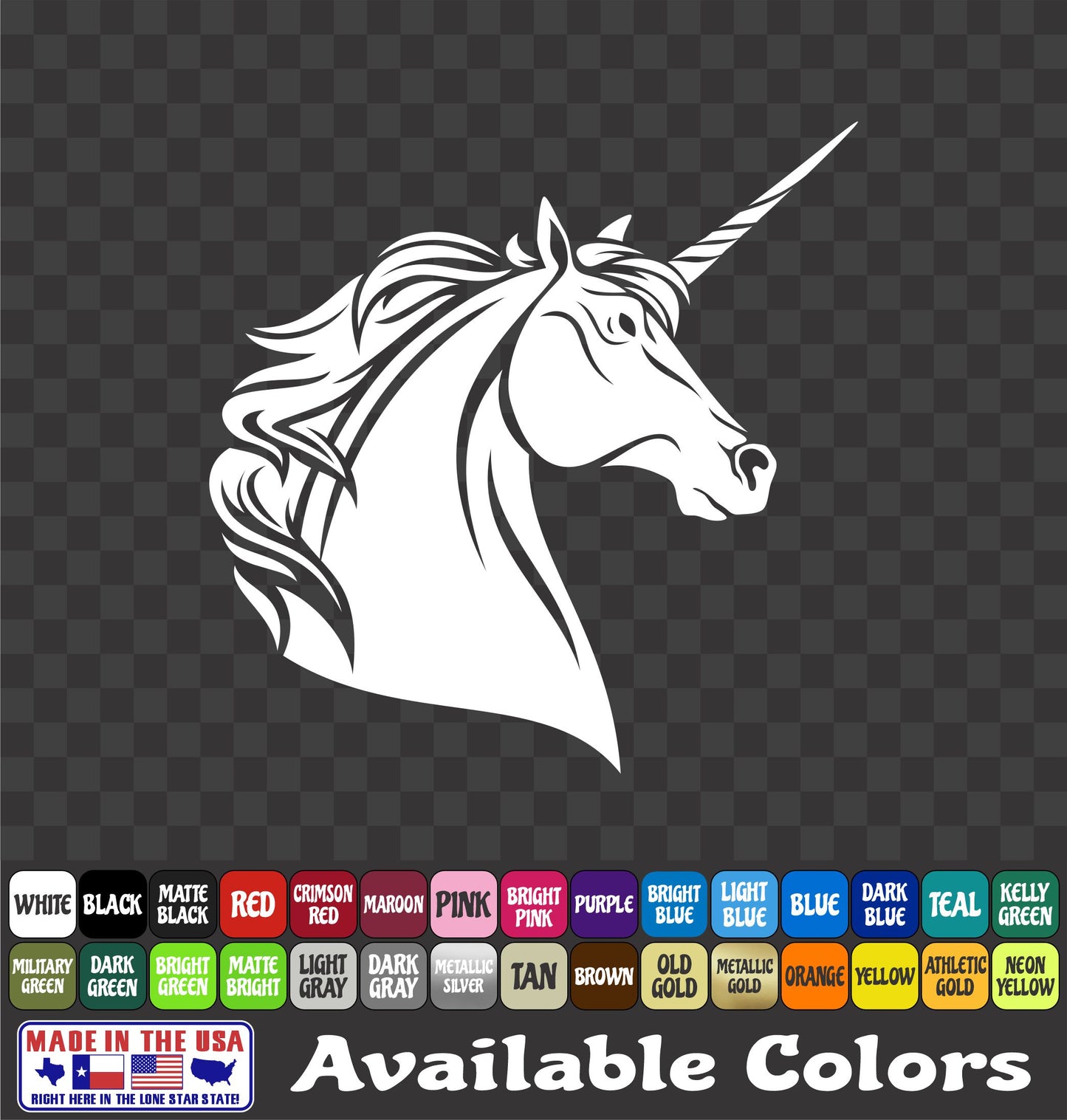 Unicorn Sticker Fantasy Horse Cute Vinyl Car Decal