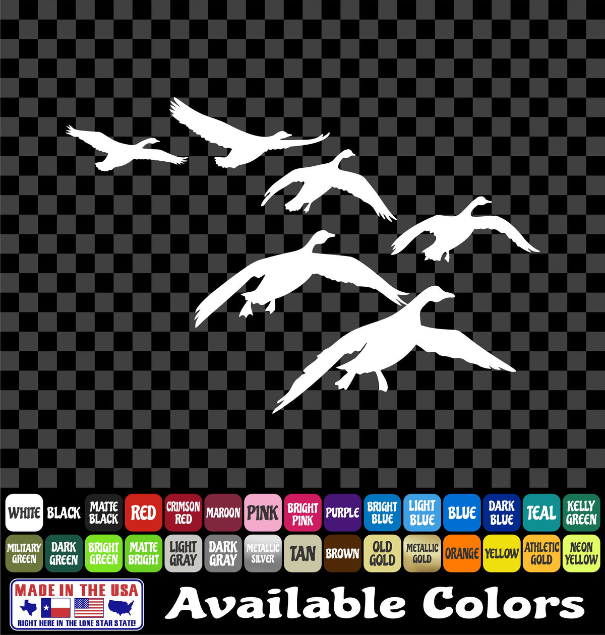 Geese Landing Decal – Goose Flock Waterfowl Hunting Duck
