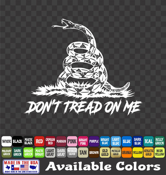 Gadsden Flag Vinyl Decal – Don’t Tread on Me Rattlesnake Sticker