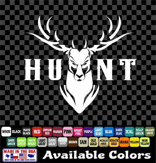 Deer Buck Hunting Decal – Hunter Season Vinyl Sticker