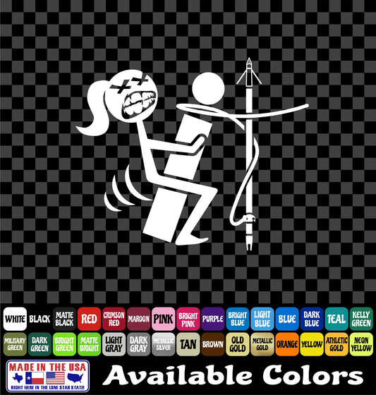 “Screw It” Bowfishing Girl Vinyl Decal
