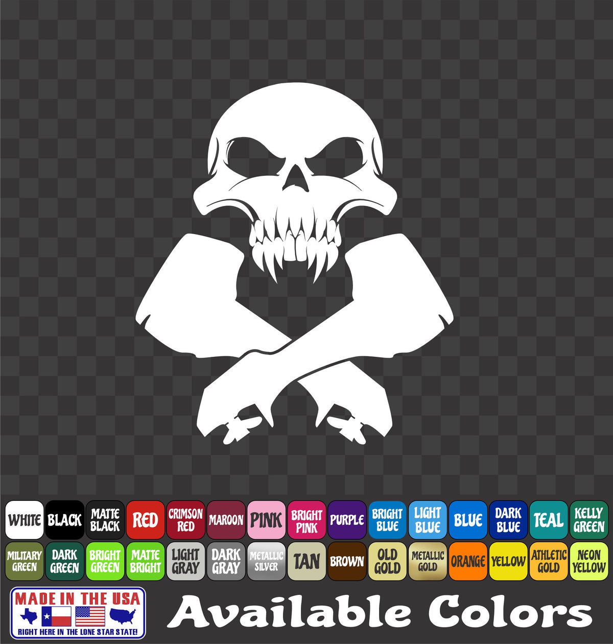 Fishing Jolly Roger Skull Vinyl Decal – Boat Sticker